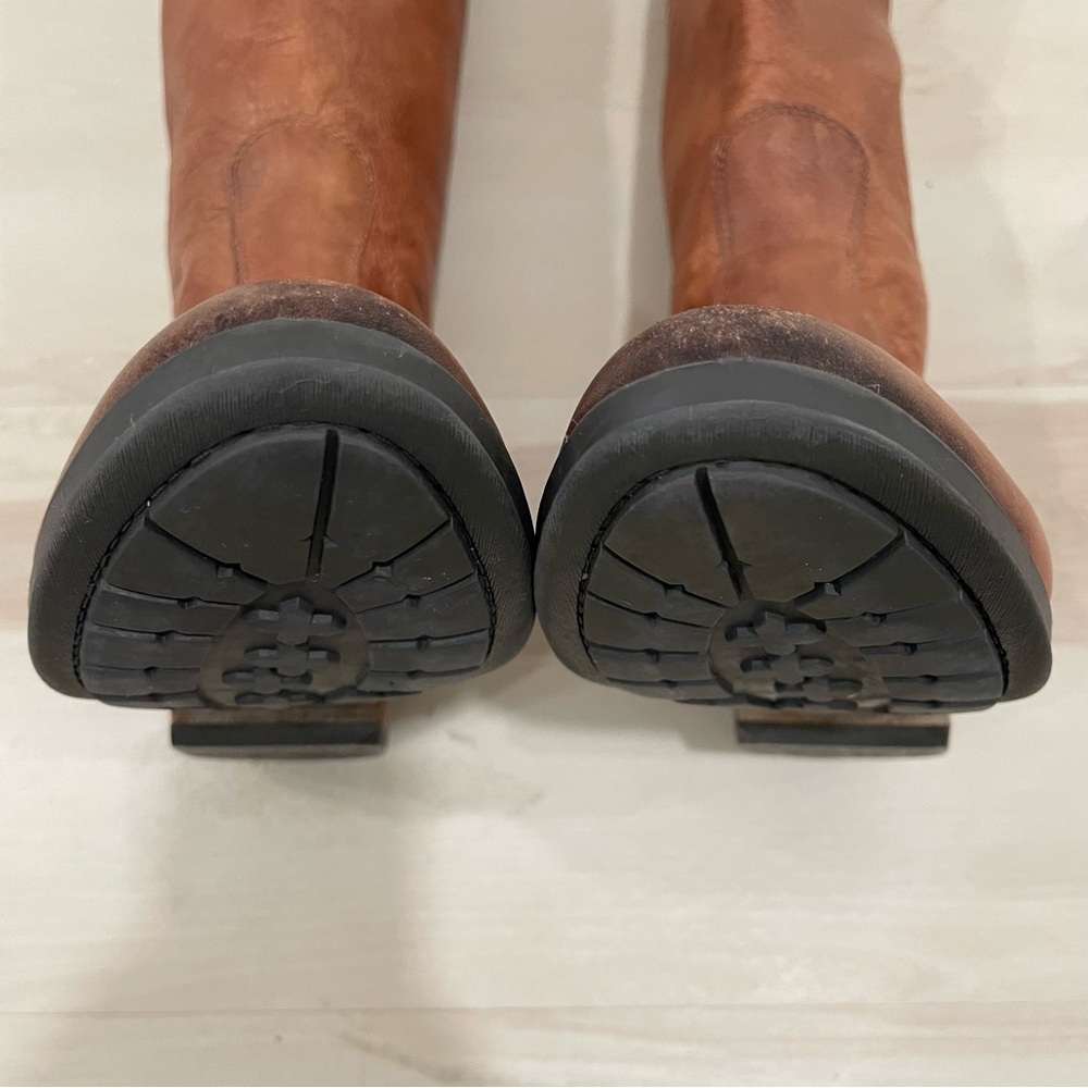 Sam Edelman Women's 9 Penny Riding Boot Whiskey Leather Brown Tan Knee Height - Picture 14 of 16